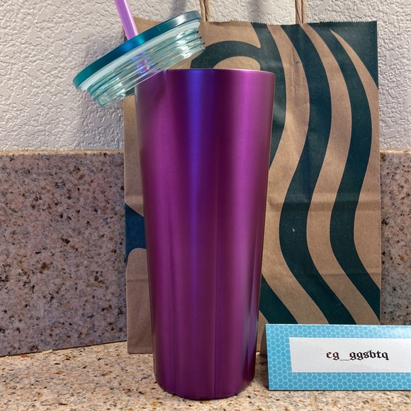 ❤️❤️ Starbucks 2022 Puffy Valentines Purple Stainless Steel Tumbler - Picture 2 of 5